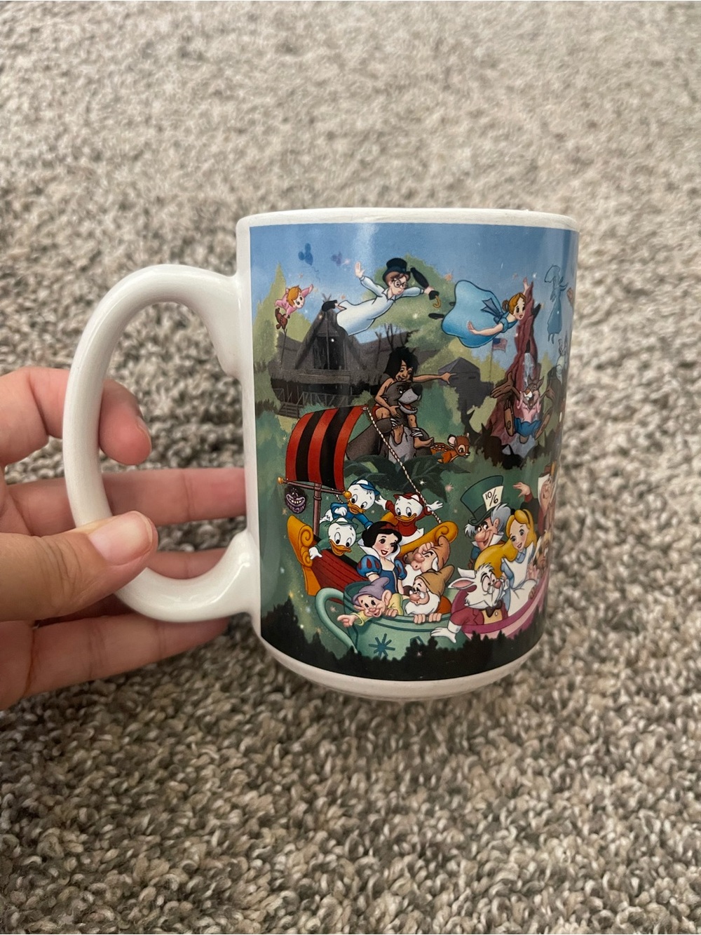 Vintage Magic Kingdom Walt Disney World Park Classic Characters Mug Cup